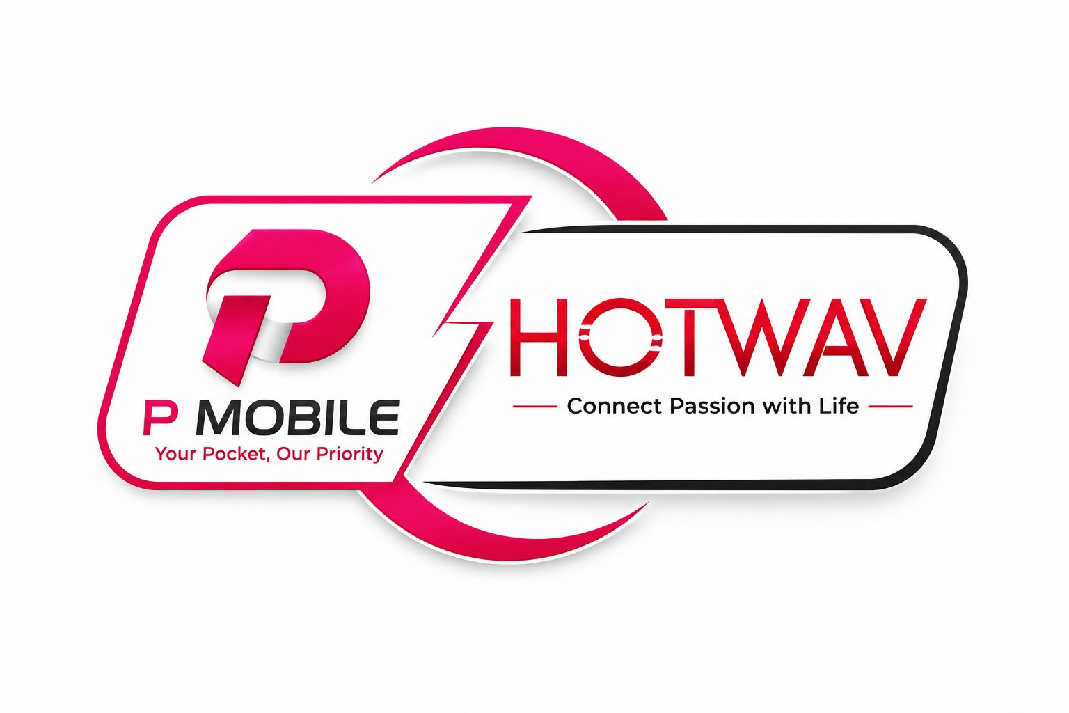 P Mobile and HOTWAV Ghana logos